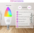 ORALUCE Smart Light Bulb Work with Alexa & Google Home, C37 E12 LED Light Bulb 40W Equivalent, 2.4GHz WiFi & Bluetooth Color Changing APP Dimmable...