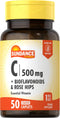 Vitamin C 500mg with Bioflavonoids and Rose HIPS | Vegetarian, Non-GMO, and Gluten Free | Essential Vitamin Supplement | by Sundance...