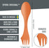 Light My Fire Spork Original 3-in-1 Camping Spoon Fork Knife Combo Reusable Travel & Camping Utensils Lunch Spork Outdoor Backpacking Hiking Picni...