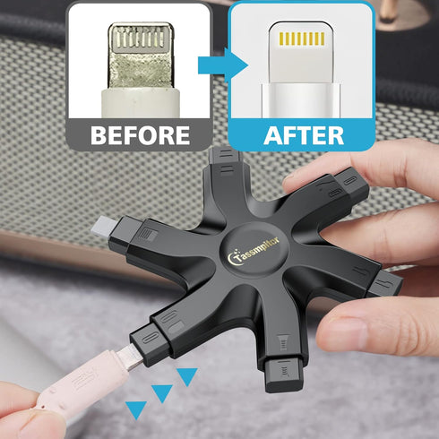 iPhone Cleaning Kit Port Cleaner Repair & Restore Tool for iPad Pro Watch Cell Phone Charging Port, Lightning Charger Cables Speaker Airpod Cleani...