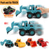 4Pcs Construction Toys,Friction Powered Construction Truck Toys Vehicles,Push and Go Construction Sand Truck Toys,Outdoor Toys with Bulldozer Exca...
