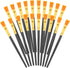 20pcs Flat Paint Brushes 0.5 Inch Wide, Watercolor Acrylic Paint Brushes Bulk Synthetic Nylon Oil Painting Brushes for Artists Professional Amateu...