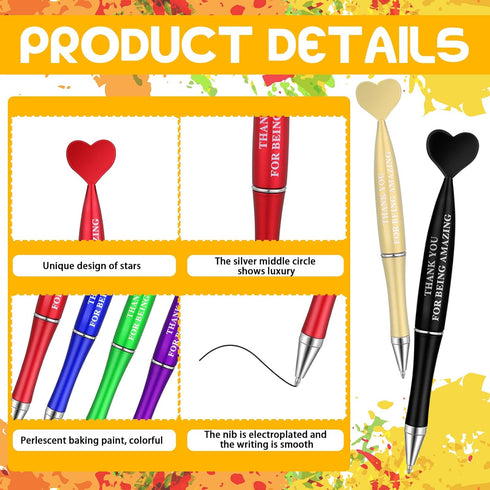 Yeaqee 36 Pcs Appreciation Pens Bulk Inspirational Ballpoint Gifts Thank You for Being Amazing Ballpoint Appreciation Pens for Employee Coworker W...