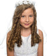 Girls First Communion White Floral Wreath Veil...