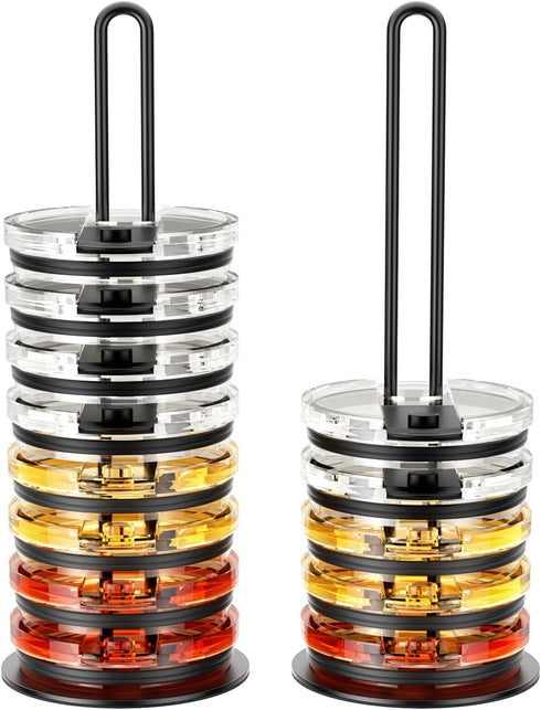 Tumbler Lid Organizer 2 Pack(0.79" Width): Holding Up to 11 lids - Metal Holder with 10 Inches of Vertical Space for Kitchen Cabinet Countertop St...