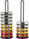Tumbler Lid Organizer 2 Pack(0.79" Width): Holding Up to 11 lids - Metal Holder with 10 Inches of Vertical Space for Kitchen Cabinet Countertop St...