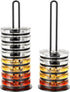 Tumbler Lid Organizer 2 Pack(0.79" Width): Holding Up to 11 lids - Metal Holder with 10 Inches of Vertical Space for Kitchen Cabinet Countertop St...