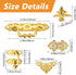 Gold Jewelry Box Antique Lock Latch Hasp Hinges Handle Box Corner Protectors Kit for DIY Jewelry Box, Wood Case Jewelry Chest Storage Box Feet Leg...