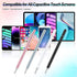 Stylus Pens for Touch Screen, 4 Pack Disc Universal Stylus Pen for iPad pro/iPhone/Android Tablets and All Capacitive Touch Screens (Black/White/G...