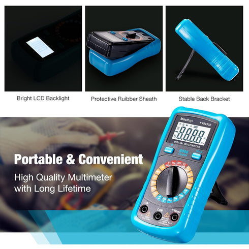 Digital Multimeter, True RMS 6000 Counts, Multi Tester, NCV Electrical Tester, Backlit LCD Display, Auto-Ranging Tests, Voltage, Current, Resistan...