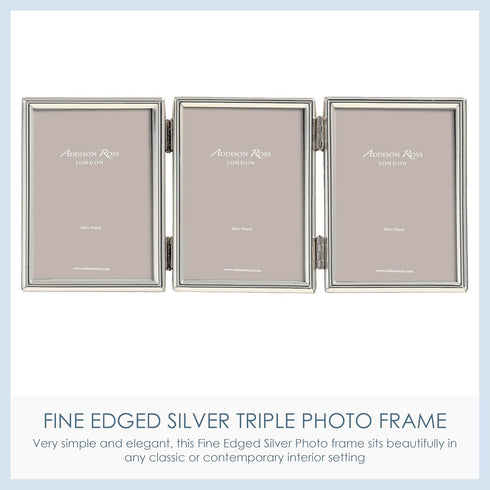 Addison Ross, Essentials Photo Frame, Silver Plate Treble, 2 x 3 Inches...