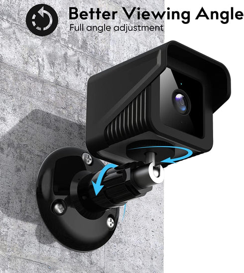 Gcioii Mount for All-New Wyze Cam V3,Weatherproof Protective Silicone Skin Cover and 360 Degree Adjustable Wall Mount Accessories for WYZE Cam V3 ...