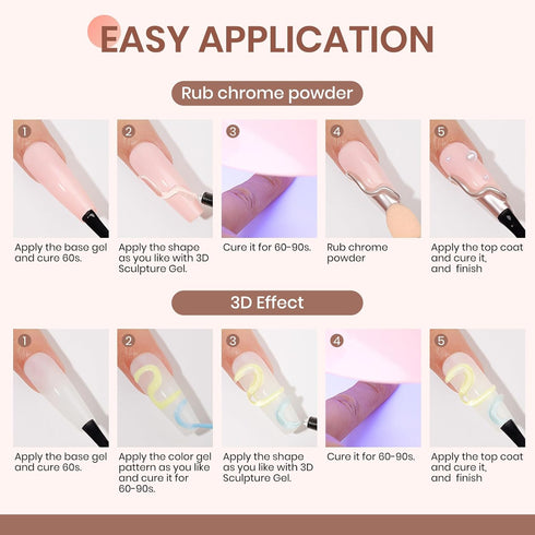 MIZHSE 3D Nail Gel Clear Nail Sculpting Gel for Nail Art 15g Molding Gel for Nails Gel Liner 3D Nail Art 5D Embossed Gel Candy Gel Nail Decoration...