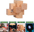 12 Steps 3D Beech Wood Challenge Wooden Brain Teaser Puzzles Toys Love's Dozen Puzzle Unique Fidget Games Mini Size IQ Educational Assembly and Di...