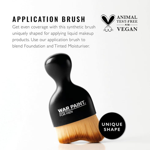 War Paint For Men Angled Makeup Application Brush - Perfect for Blending & Applying Liquid Makeup - Vegan Friendly & Cruelty-Free - Ideal Brush fo...