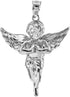 Religious Jewelry .925 Sterling Silver Angel Charm Pendant - Pendant Only...