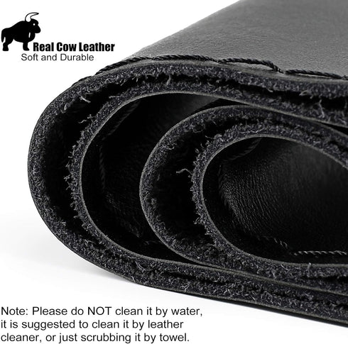 SEG Direct Genuine Leather Steering Wheel Cover, Stitch On Wrap, for 14 1/2-15 inches Round and D-Type Steering Wheels, Black...