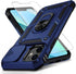 for iPhone 12 Mini Case with Slide Lens Cover, HD Screen Protector, Military Grade Drop Protection, Magnetic Rotated Ring Holder Kickstand Phone C...