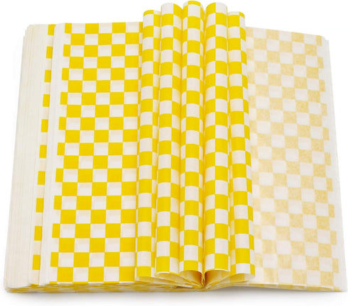 EUSOAR Serving Basket Liners, 11" x 10" Dry Wax Paper Deli Paper 200pcs, Wrap Burger Sandwich Liner, Food Basket Liner for Restaurants, Churches, ...