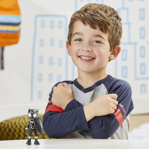 Marvel Spidey and His Amazing Friends Black Panther Hero Figure Toy, 4-Inch Super Hero Action Figure with 1 Accessory for Kids Ages 3 and Up, Smal...