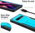 ExoGuard for Google Pixel 7 Case, Rubber Shockproof Full-Body Cover Case Come with a Tempered Glass Screen Protector and Kickstand (Blue)...