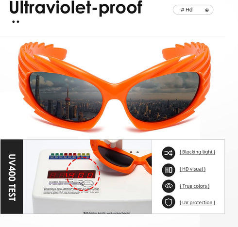 kimorn Wrap Around Sunglasses Womens men Swift Oval Trendy Futuristic Sport Shades Y2K Sun Glasses K1422...