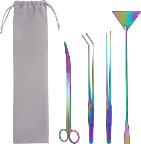 Aquarium Tools Kits 13 Inch Aquatic Plant Aquarium Tools Stainless Steel Tweezers Scissors Spatula Kit Scissors Aquarium Supplies for Tank Clean (...