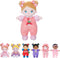OUOZZZ Soft Baby Doll for Girls - My First Baby Doll Birthday Gifts for Girls Plush Rag Dolls Tulip Pink Dress Toy for Toddlers Kids Infants 10"...