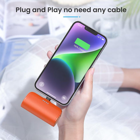 Mini Portable Charger Power Bank for iPhone,5200mAh Portable Phone Charger, Ultra-Compact PD Fast Charging Battery Pack Compatible with iPhone 14/...