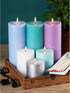 CANDWAX 3x3 Pillar Candles Set of 3 - Rustic Unscented No Drip Ivory Candles for Home Decor, Weddings, Centerpieces...