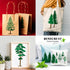 BENECREAT 12pcs Pine and Fir Tree Stencil Set, 5.9x12 inch Reusable Winter Theme Plastic Art Painting Templates for Scrapbook Decoration DIY Craft...