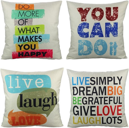 Classroom Must Have Reading Corner for Kids Teacher Special Education Throw Pillows Calming Inspirational with Quotes Fun Saying Words Letters 18x...