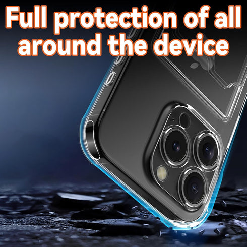 Design for iPhone 12 Pro Case with Card Holder, Wallet Case Clear Slim Soft Protective Cover Shockproof Anti-Scratch Phone Card Case for iPhone 12...