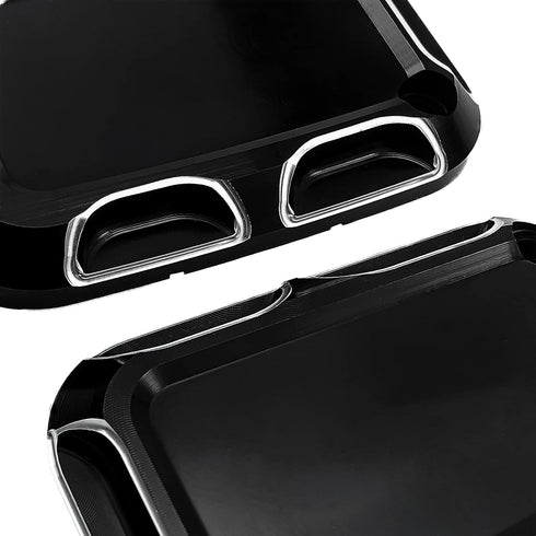 Motorcycle Brake Clutch Master Cylinder Covers Aluminum Left and Right Brake Reservoir Cylinder Cover for Harley Touring Street Electra Glide Road...