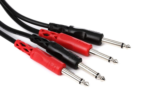 Hosa CPP-202 Dual 1/4 Inch TS to Dual 1/4 Inch TS Stereo Interconnect Cable, 6.6 Feet...