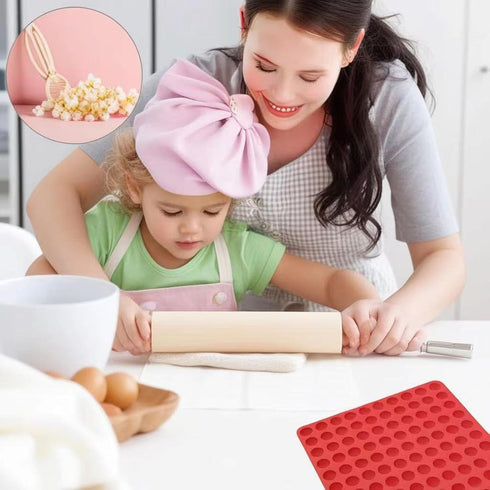 Chocolate Drops Silicone Mold Mini Round 148 Cavity Dog Treat Molds Non-Stick Gummy Candy Molds for DIY Chocolate Cookies Jelly Red 2 PCS...