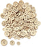 200 PCS Mixed Wooden Buttons in Bulk Round Decorative Wood Buttons 4 Holes for Crafts Scrapbooking or Sewing and DIY Craft - 15, 20, 25mm...