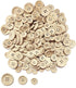 200 PCS Mixed Wooden Buttons in Bulk Round Decorative Wood Buttons 4 Holes for Crafts Scrapbooking or Sewing and DIY Craft - 15, 20, 25mm...