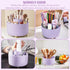 CenYouful Makeup Brush Holder Organizer,5 Slot 360° Rotating Make up Brushes Cup, Makeup Organizer Countertop for Cosmetics, Nail Polish, Art Supp...
