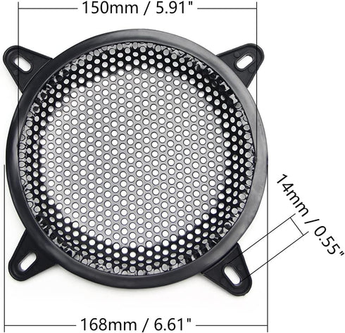 Fielect 6.5in Circle Speaker Mesh Cover Subwoofer Guard...