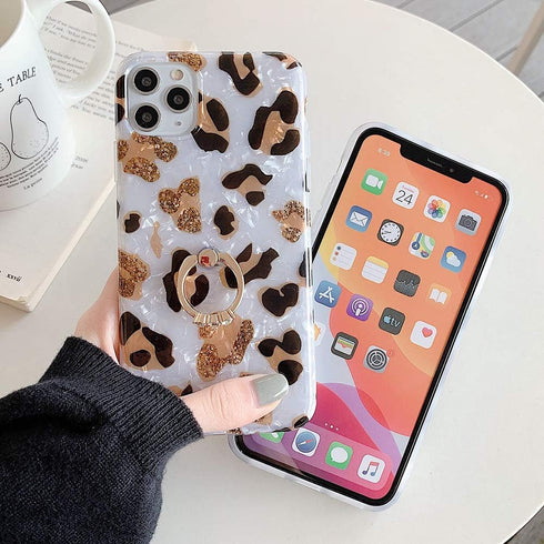 Qokey Compatible for iPhone X/iPhone Xs Case 5.8 inch Cute Clear for Men Women Girls with 360 Degree Rotating Ring Kickstand Soft TPU Shockproof C...