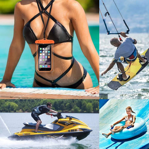 ORIbox Waterproof Pouch Phone Dry Bag with Luminous Ornament Case for iPhone 12 11 Pro Max XS Max XR X 8 7 6S Plus SE 2020 12 mini Galaxy Pixel, B...