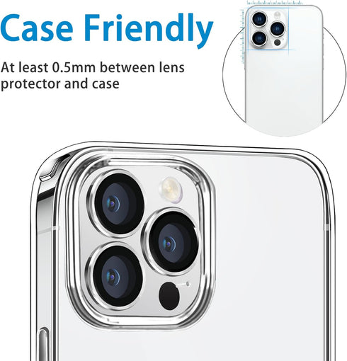 Compatible with iPhone 14 Pro and iPhone 14 Pro Max Camera Lens Protector, Anti-Scratch Tempered Glass Camera Screen Protector Shockproof Full Pro...