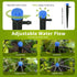 1/4" Drip Irrigation Emitters,50 pcs Drip Emitters for 1/4" Drip Irrigation Tubing,Adjustable 360 Degree Water Flow Drip Heads Water Dripper for P...