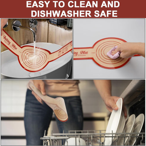 2 Pack Silicone bread sling Easy Clean Reusable Baking Mat Long Handles Baking Mat Transfer Sour Dough Easily Sourdough Non-Stick Surface Silicone...