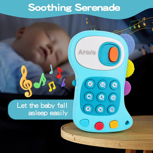 Baby Cell Phone Toys Toddler Play Phone Pretend Phone with Lights Music Kids Mini Phone Soft Teether Birthday Gifts for Infant Toddler 12+ Months ...