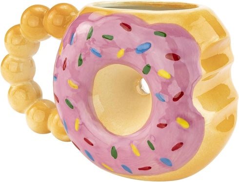 Fairly Odd Novelties DONUT TOUCH MY COFFEE Mug Fairly Odd Novelties-12oz Ceramic Shaped Tea Cocoa, One Size, Brown,FON-10288...