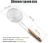Spider Strainer, Cooking Spider,7.9-inch Extra Large Spider Spoon with Wood Handle, Stainless Steel Spider Cooking Utensil for Cooking and Frying...