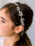 SWEETV Flower Girl Headpiece for Wedding Headband Silver Princess Hair Accessories Little Girls Toddler Kids Crystal Hair Bands for First Communio...
