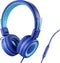 POWMEE P10 Kids Stereo Headphones with Microphone for Children Boys Girls,Adjustable 85dB/94dB Volume Control Foldable On-Ear Headphone for School...